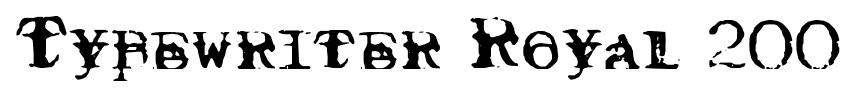 Typewriter Royal 200 font