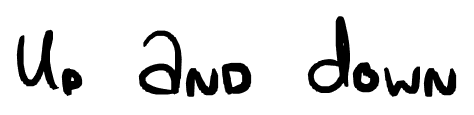 uP aND dOWN font