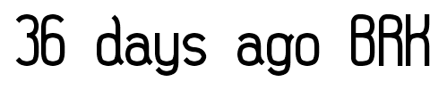 36 days ago BRK font