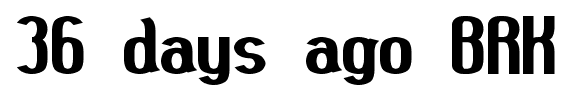 36 days ago BRK font