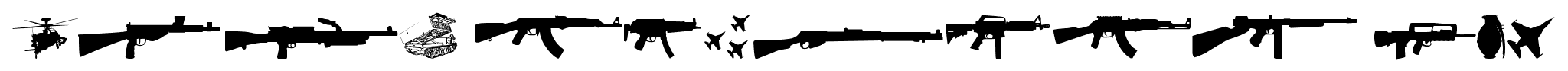 Army Weapons TFB font