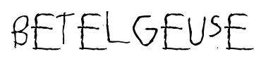 Betelgeuse font