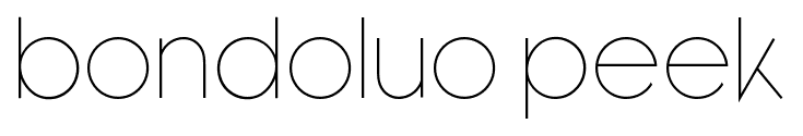 Bondoluo Peek font
