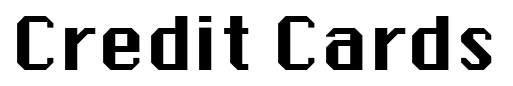 Credit Cards font