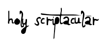 Holy Scriptacular font