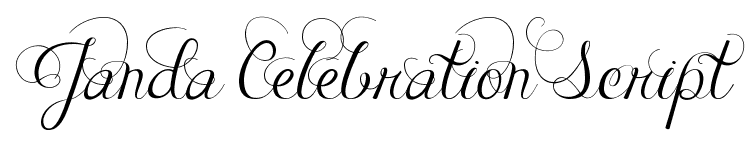 Janda Celebration Script font