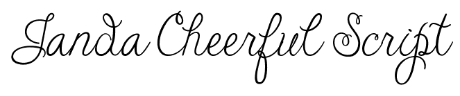Janda Cheerful Script font