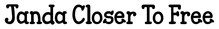 Janda Closer To Free font