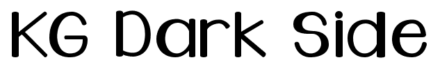 KG Dark Side font