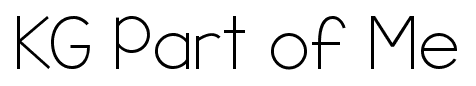 KG Part of Me font