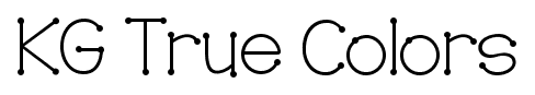 KG True Colors font
