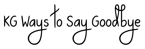 KG Ways to Say Goodbye font
