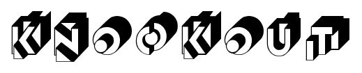 Knockout font