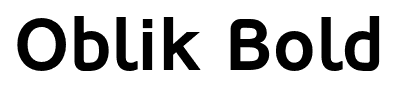Oblik Bold font