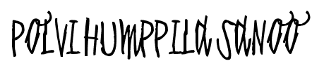 Polvi Humppila Sanoo font