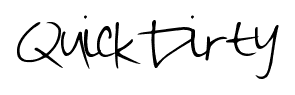 QuickDirty font