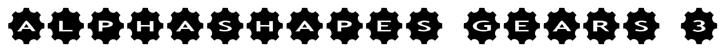 alphashapes gears 3 font