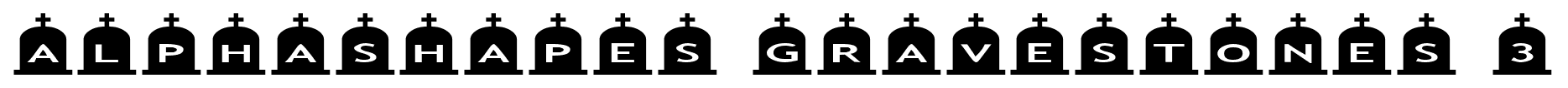 alphashapes gravestones 3 font