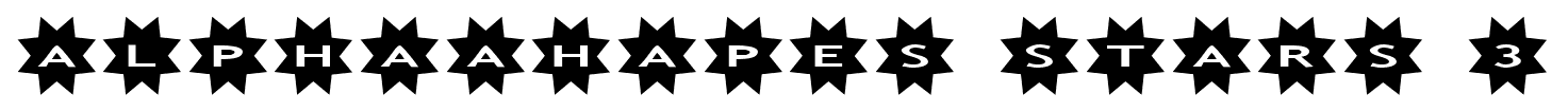 alphaahapes stars 3 font