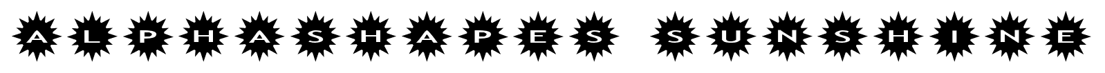 alphashapes sunshine font