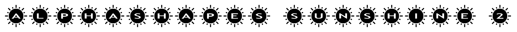 alphashapes sunshine 2 font