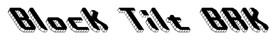 Block Tilt BRK font