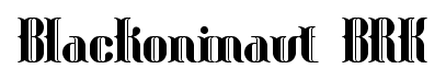 Blackoninaut BRK font
