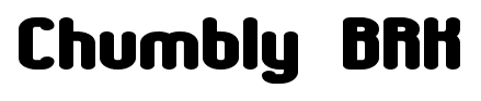 Chumbly BRK font