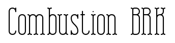 Combustion BRK font