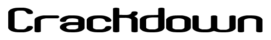 Crackdown font