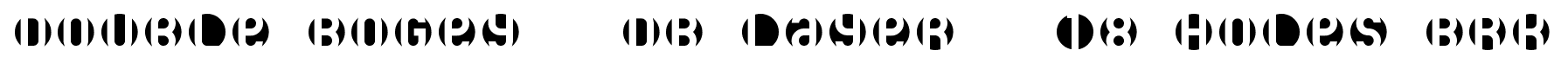 Double Bogey + DB Layer + 18 Holes BRK font