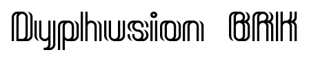 Dyphusion BRK font