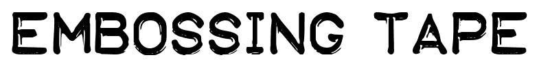 Embossing Tape font