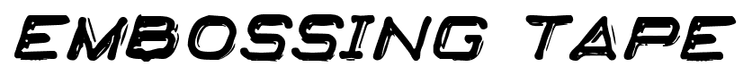 Embossing Tape font