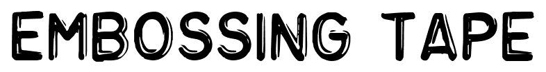 Embossing Tape font