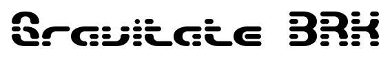 Gravitate BRK font