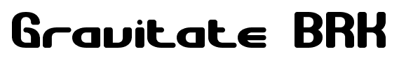 Gravitate BRK font