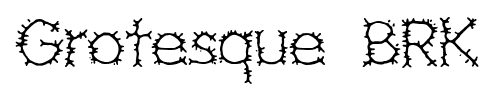Grotesque BRK font