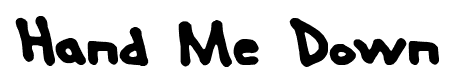 Hand Me Down font