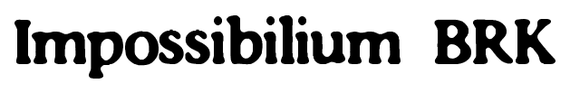 Impossibilium BRK font