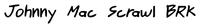 Johnny Mac Scrawl BRK font