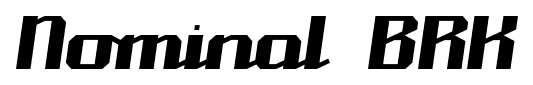Nominal BRK font