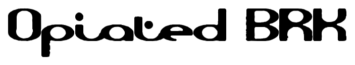 Opiated BRK font