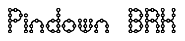 Pindown BRK font