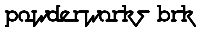 Powderworks BRK font