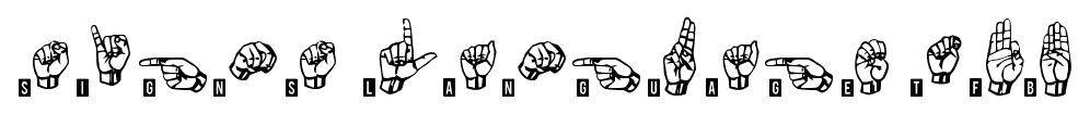Signs Language TFB font