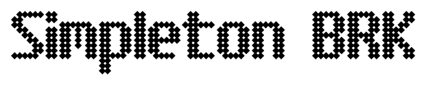 Simpleton BRK font