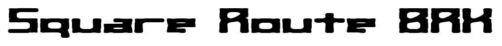 Square Route BRK font