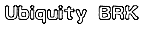 Ubiquity BRK font