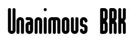Unanimous BRK font